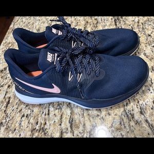 Women’s Size 10.5 Navy and Coral NIKE Shoes